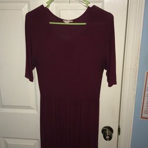 Burgundy maxi dress